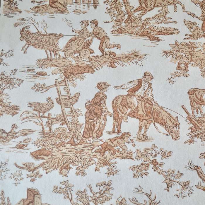 Papier peint toile de jouy castorama