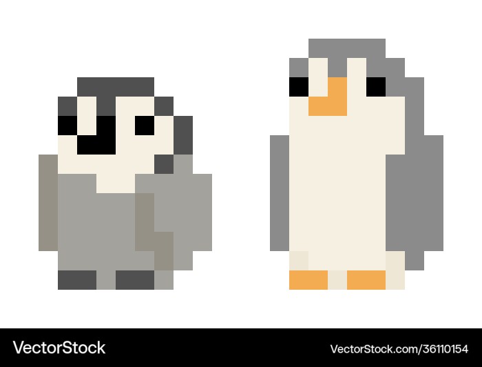 Pingouin pixel art