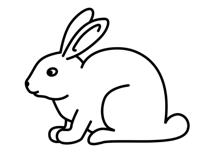 Dessin de lapin facile a dessiner