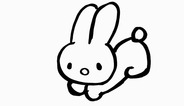 Dessin lapin de paques facile