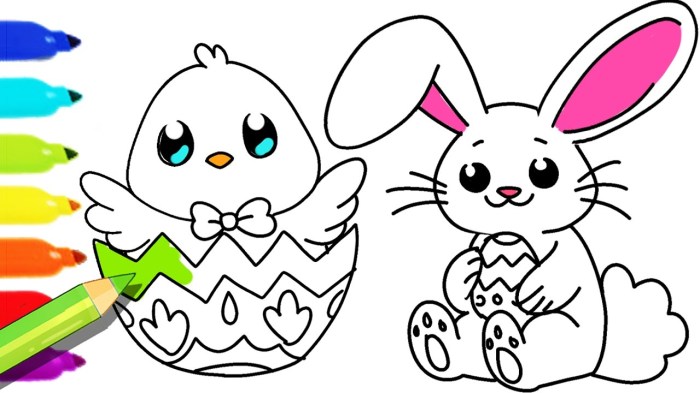 Lapin de paques dessin facile