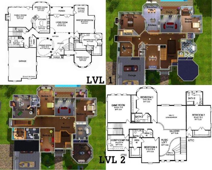 Plan maisons sims 3