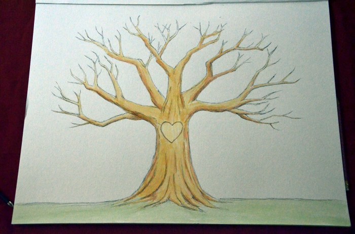 Dessin arbre sans feuilles