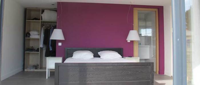 Chambre adulte taupe prune