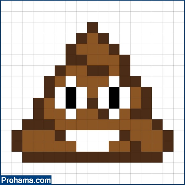 Dessin pixel art caca