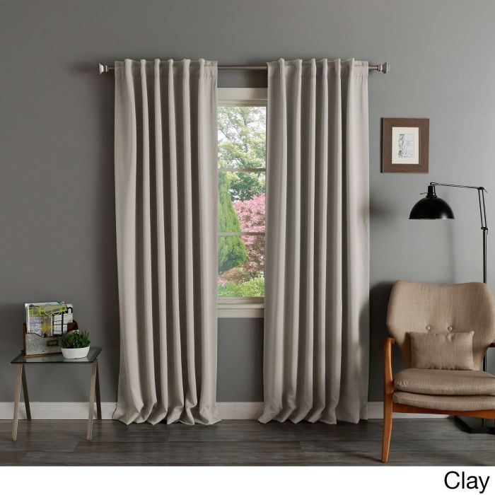 Curtains blackout grommet insulated drapes panels curtain nickel steel