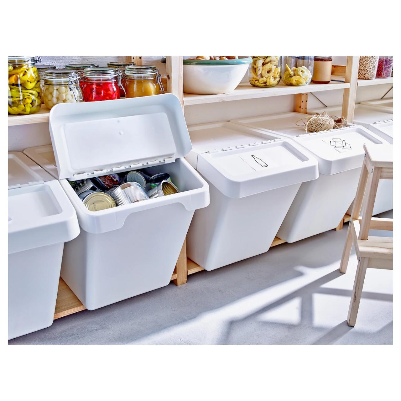 Ikea lid bins sortera waste