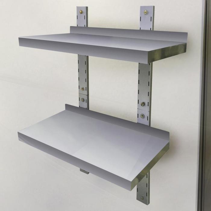 Wall mounted steel rack stainless shelf sportsman shelving wire ss closet depot systems warehouse coated paint garage homedepot price