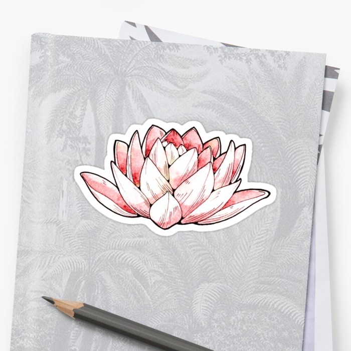 Sticker fleur de lotus