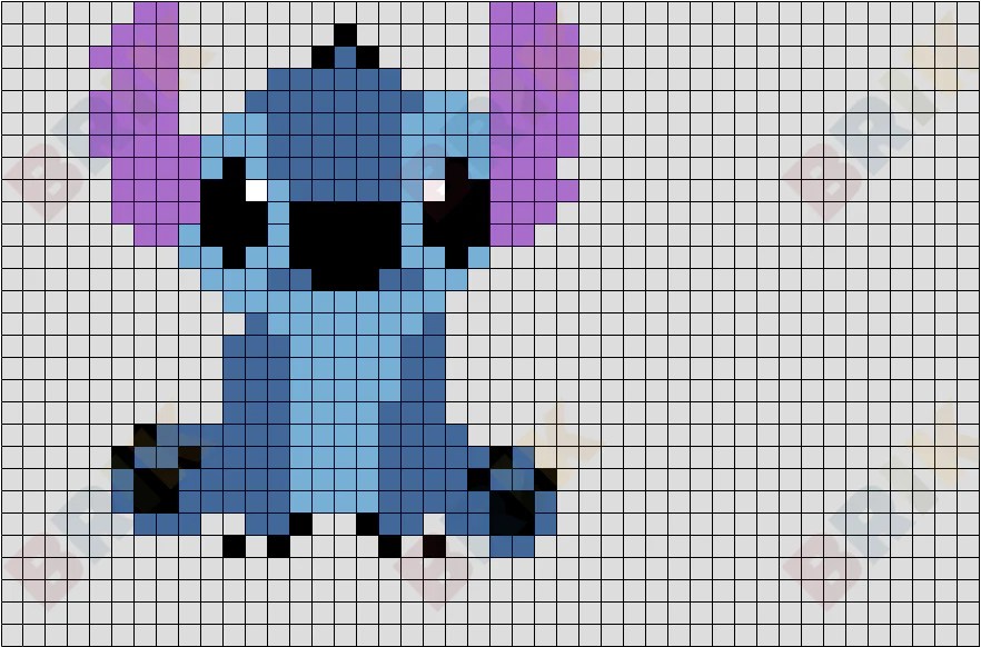 Pixel art stitch facile