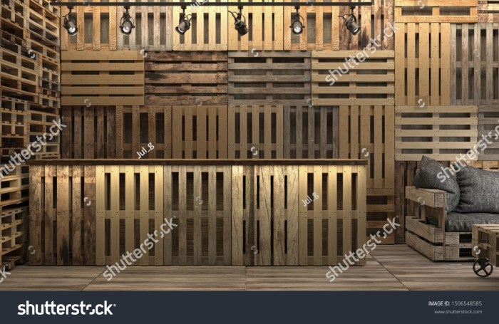 Conception dinterieur realisee avec des palettes