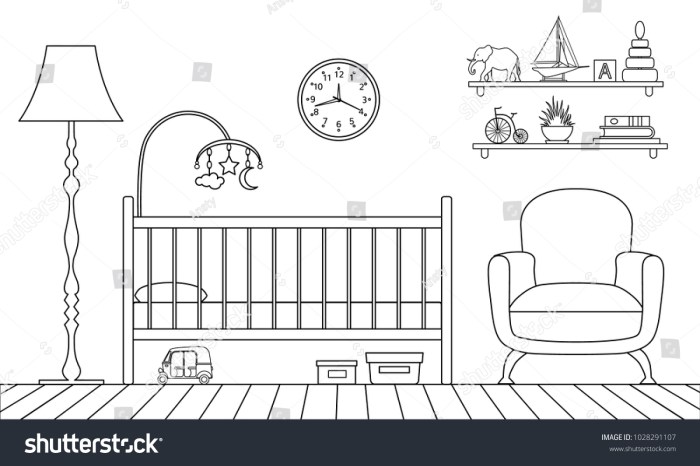 Baby room crib vector drawn hand armchair freepik ai edit ago years