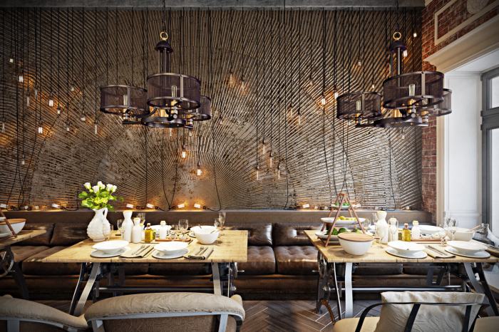 Restaurant behance almaty interior