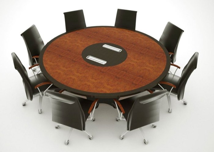 Conference table round modern room large meeting shaped