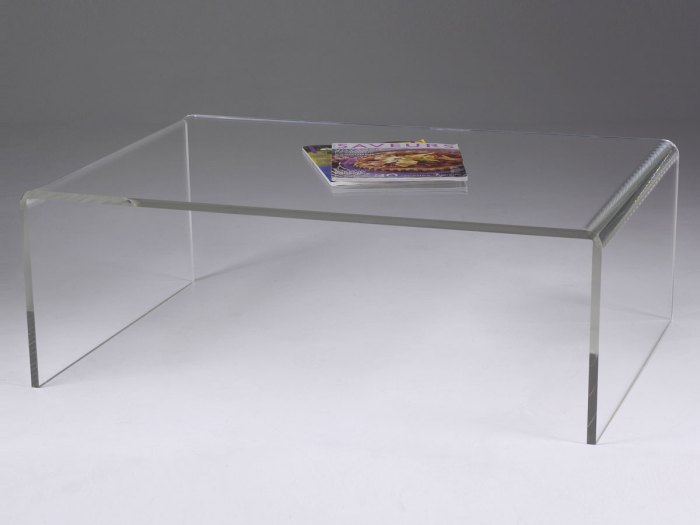 Table coffee acrylic clear coaster sofa tables