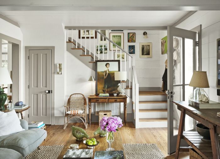 Chambre taupe et blanche