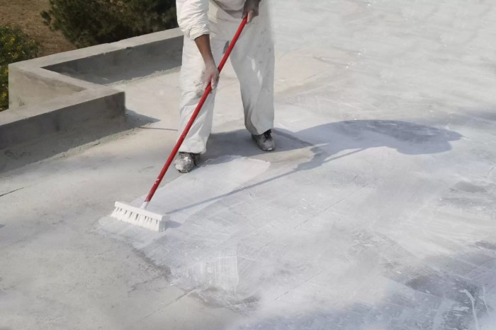 Waterproofing roof membrane acrylic roofs