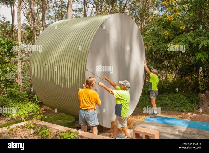 Leaking rainwater tank