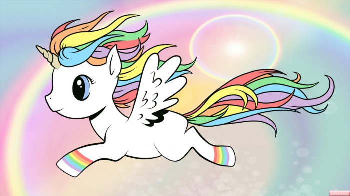 Unicorn unicorns rainbows