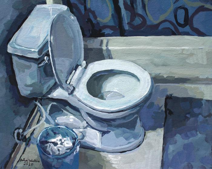 Peinture wc moderne