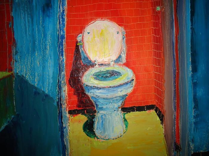 Peinture wc moderne