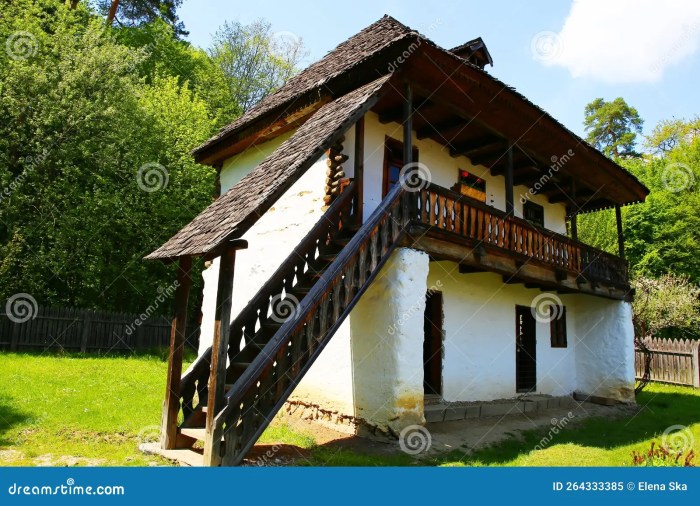 Romanian folk wooden traditional house clouds cloud preview