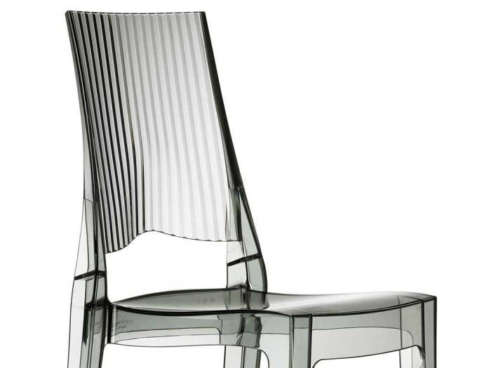 Transparent bar flow chair contact stool crystal person