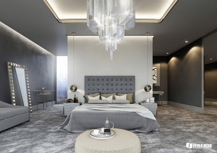 Maison de luxe interieur chambre moderne