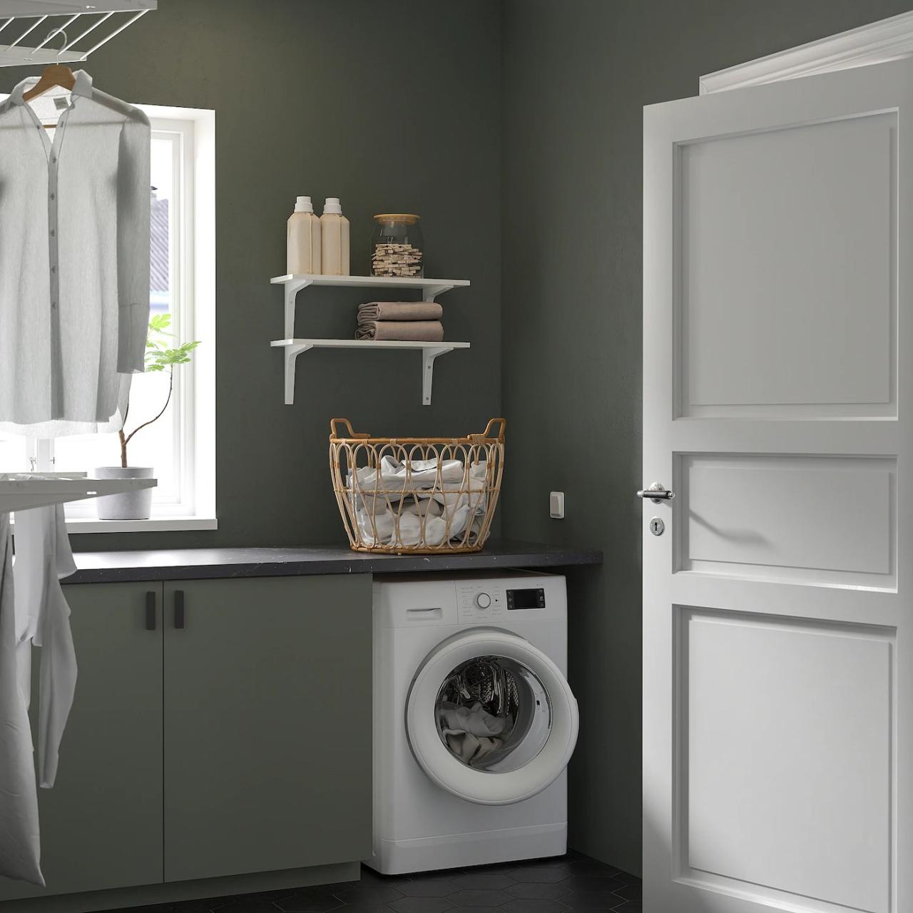 Laundry dryer washer room ikea shelves countertop shelving table open over small fit bathroom ideas rooms area visit choose board