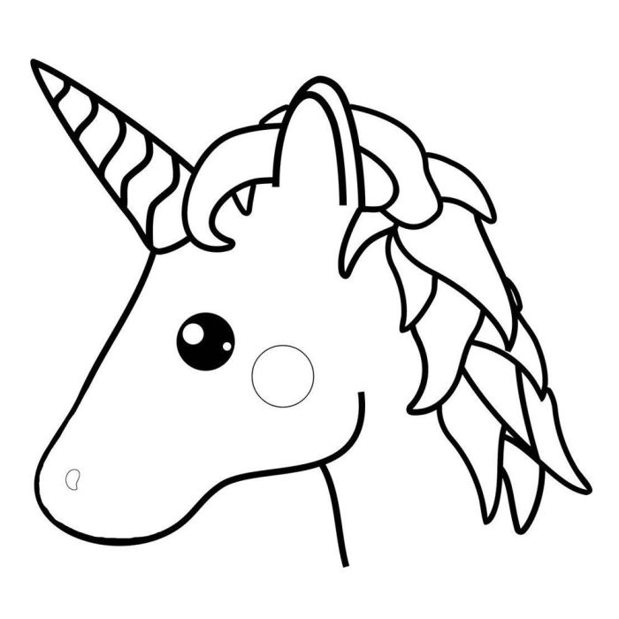 Tete de licorne dessin