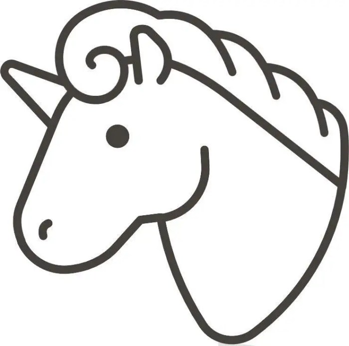 Tete de licorne dessin