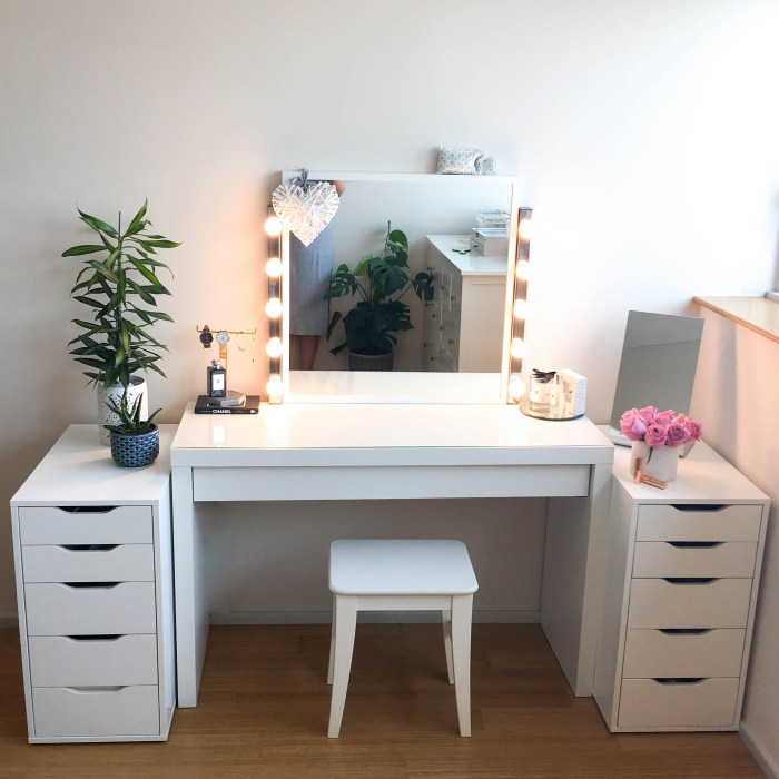 Vanity ikea diy table dupe makeup desk alex drawer room ideas vanities choose board