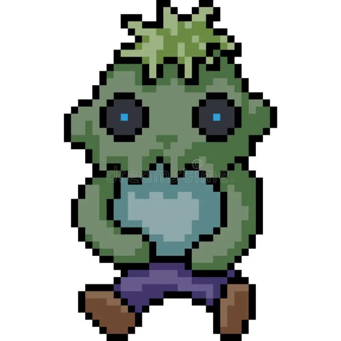 Pixel art minecraft monstre