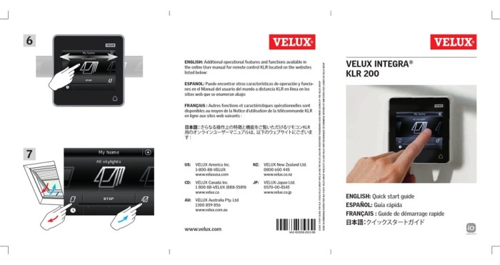 Velux telecommande klr 200