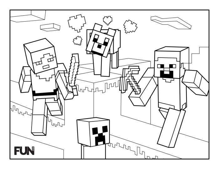 Coloriage pixel minecraft