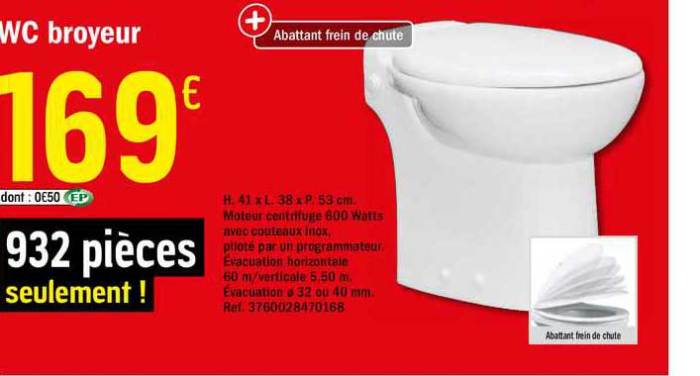 Sanibroyeur toilettes