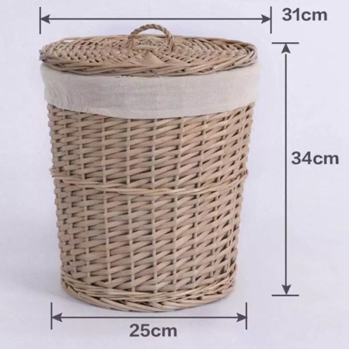 Hamper wicker removable liners divided espresso