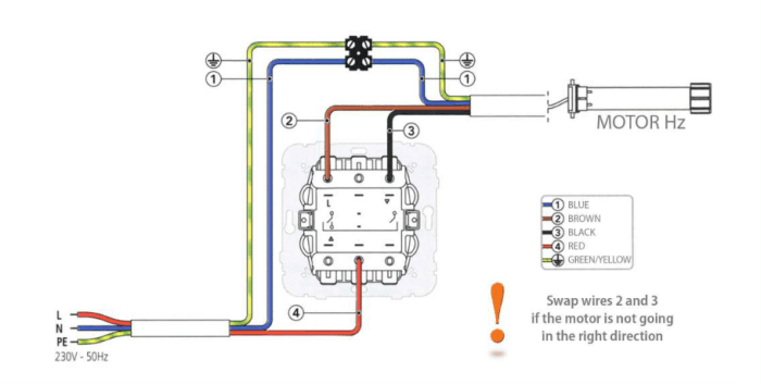 Shutter roller wiring diagram switch electric fibaro door motor gate connecting connection control blinds manuals electrical off automatic