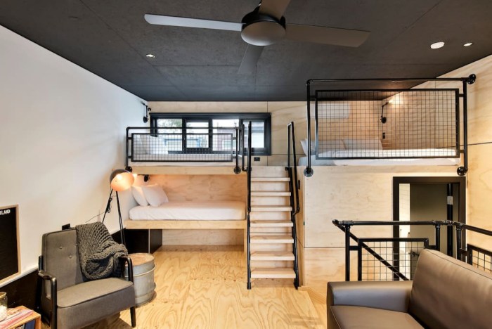 Chambre style loft industriel