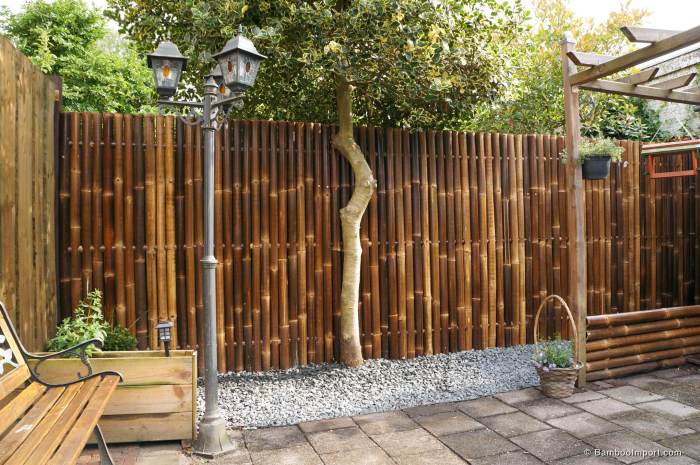 Bamboo fence diy natural fencing build fences garden color poles make screening ideas solutions woven frame wall easy green robust