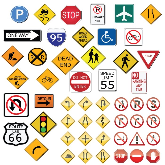 Panneaux de signalisation en anglais