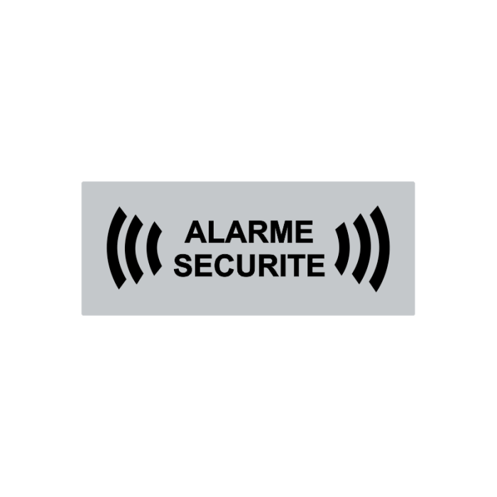 Etiquette alarme gratuite