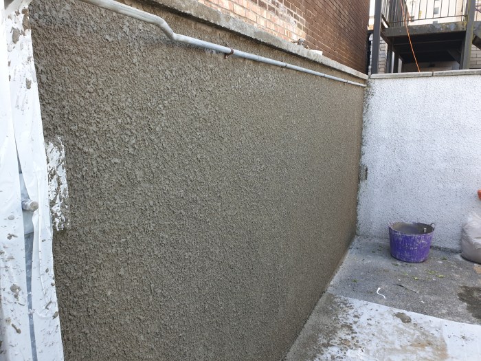 Tyrolean render wall suppliers coating