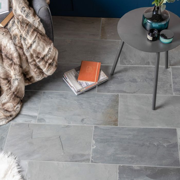 Slate grey tile charcoal tiles square stone